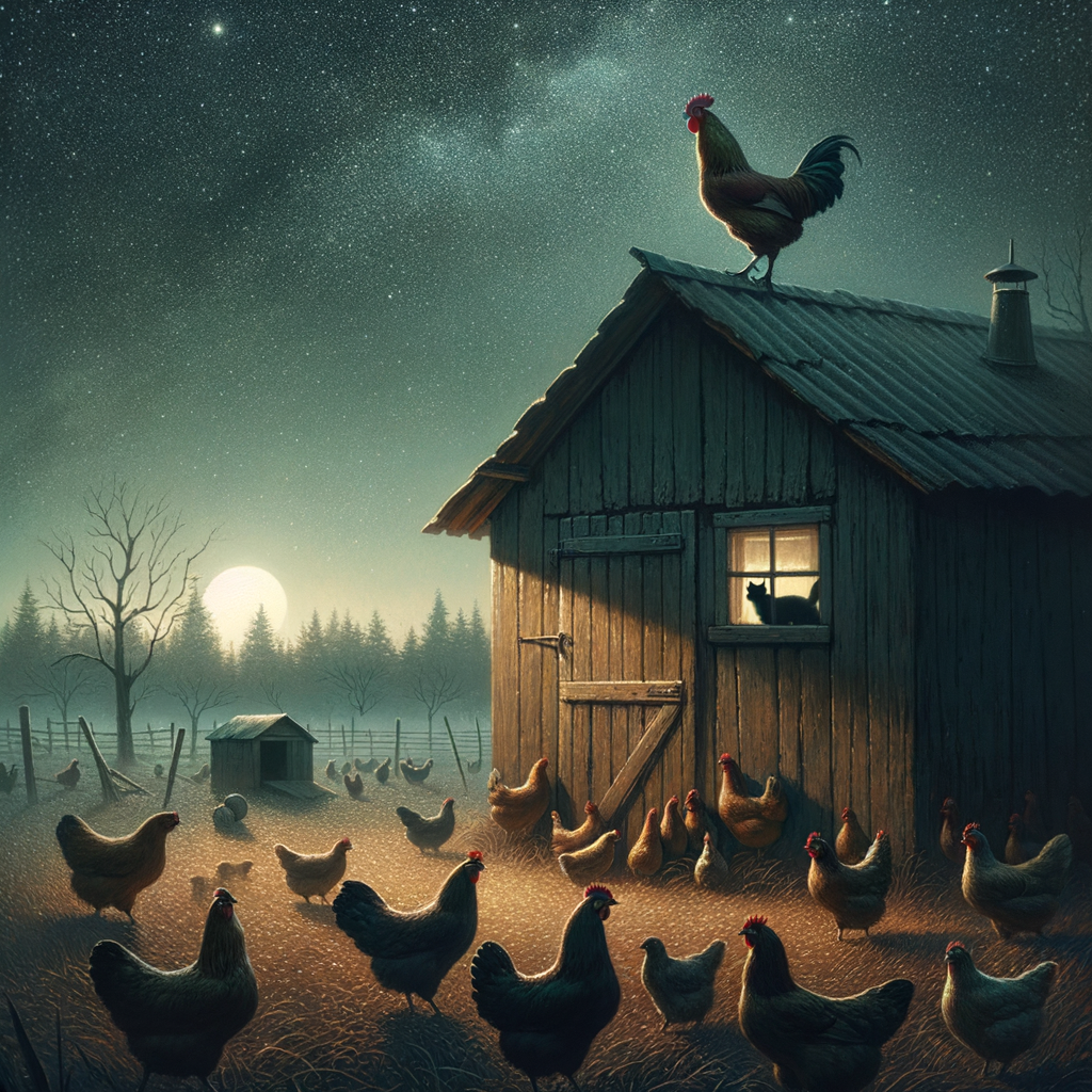 The Other Chickens Try to Find Night Chicken